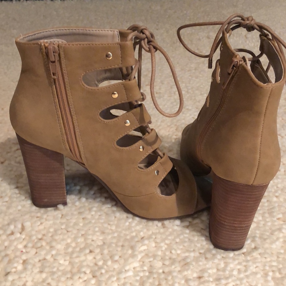 Lace up booties